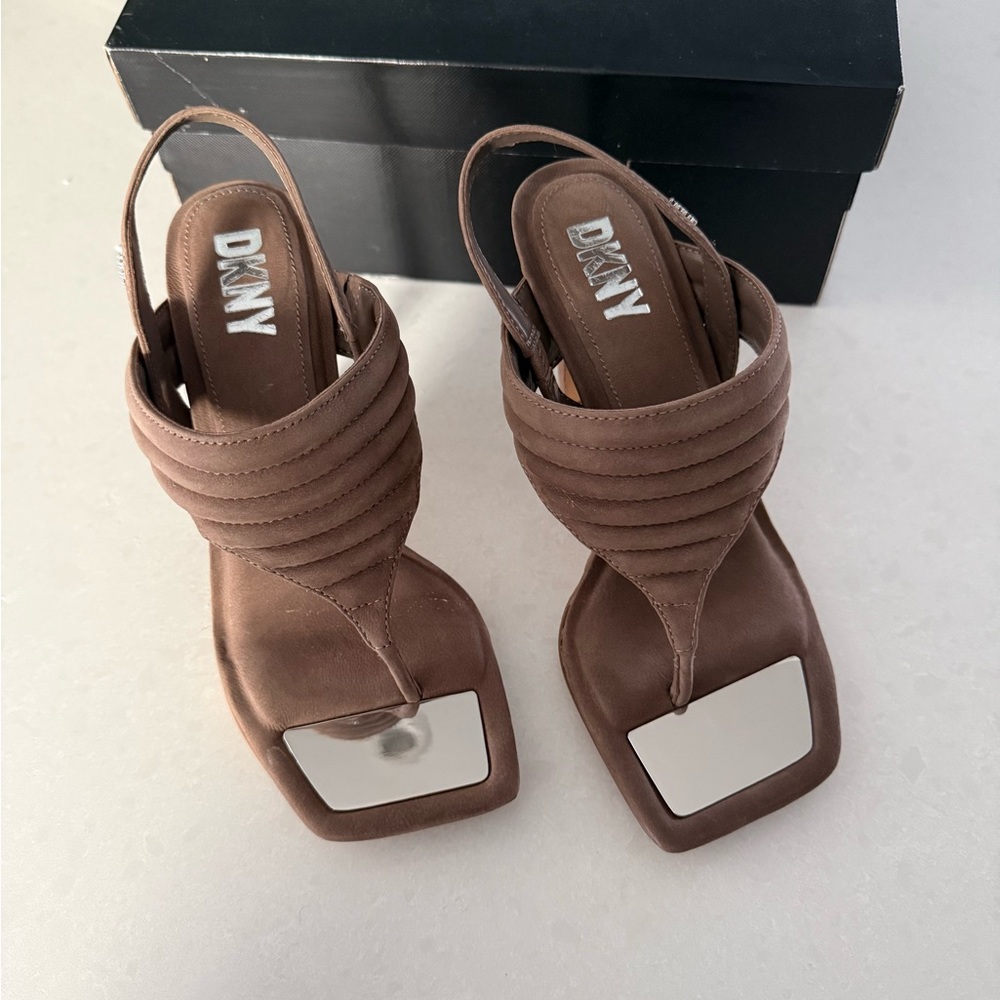 DKNY Tan Heeled Sandals